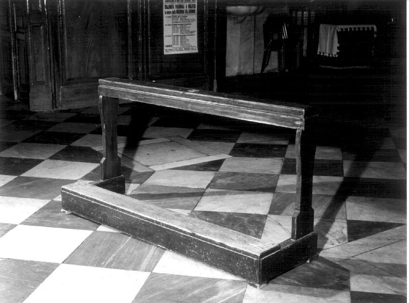 inginocchiatoio, opera isolata - bottega ligure (sec. XIX)