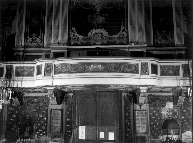 STRUMENTI MUSICALI/ MOTIVI DECORATIVI VEGETALI (cantoria, elemento d'insieme) - bottega ligure (fine/inizio secc. XIX/ XX)