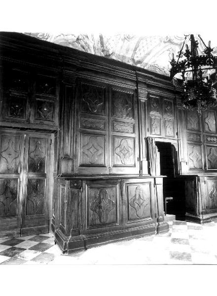 MOTIVI DECORATIVI GEOMETRICI (armadio da sacrestia, opera isolata) - bottega ligure (sec. XVII)