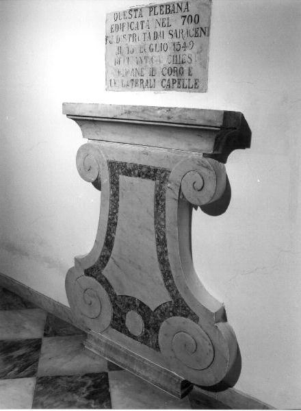 mensola, opera isolata - bottega ligure (secc. XVIII/ XIX)