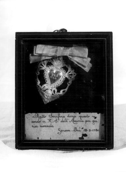 Sacro Cuore di Gesù (ex voto, opera isolata) - PRODUZIONE LIGURE (sec. XX)