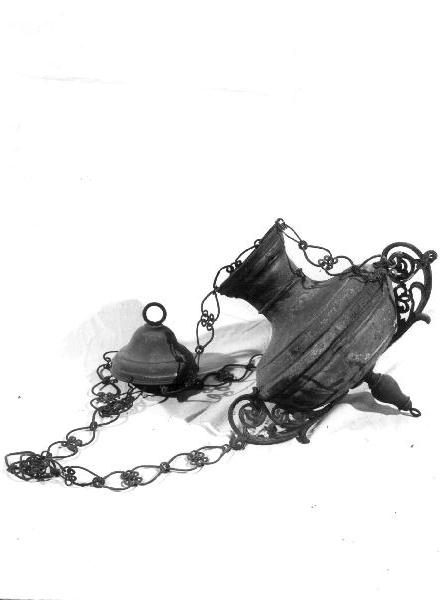 lampada pensile, opera isolata - PRODUZIONE LIGURE (primo quarto sec. XX)