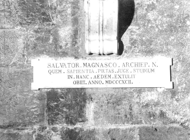 lapide commemorativa, elemento d'insieme - bottega genovese (sec. XIX)