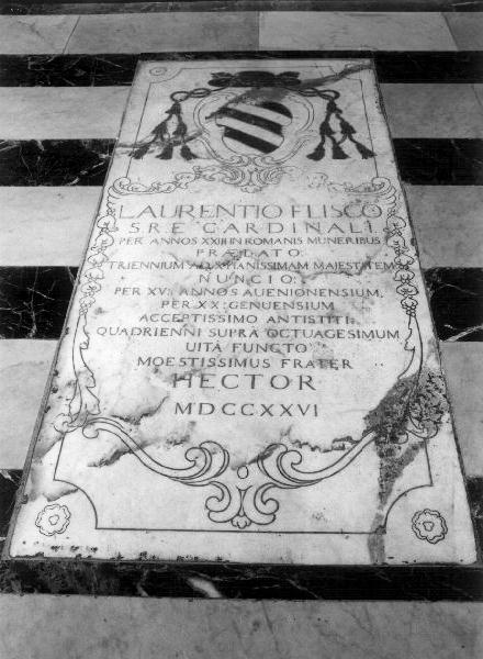 lapide tombale, opera isolata - bottega genovese (sec. XVIII)