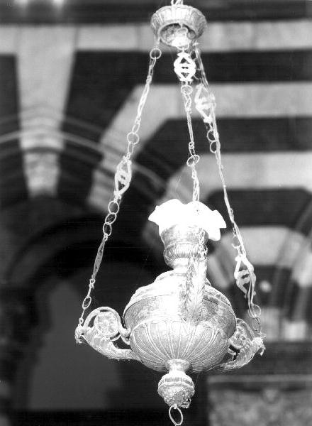 lampada pensile, opera isolata - PRODUZIONE GENOVESE (primo quarto sec. XIX)