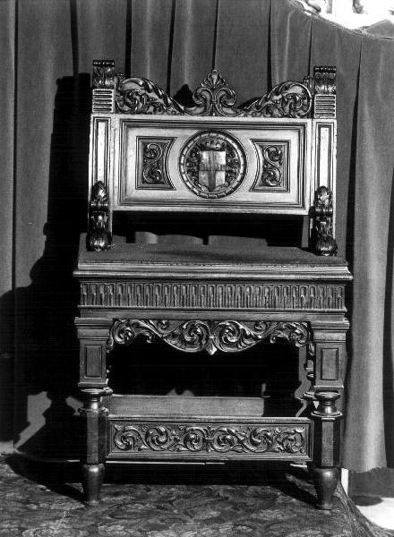 sedia, elemento d'insieme di Varni Santo, Perasso Giovanni Battista (terzo quarto sec. XIX)