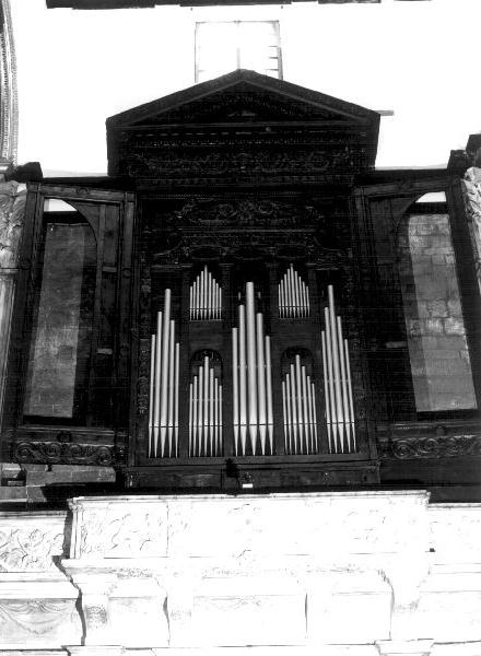 cassa d'organo, opera isolata di Fuchetto Giovanni Battista, Forlano Giuseppe (metà sec. XVI, sec. XVI)