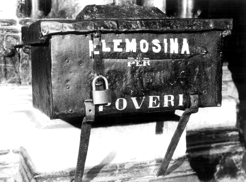 cassetta per elemosine, opera isolata - PRODUZIONE LIGURE (fine/inizio secc. XVIII/ XIX)