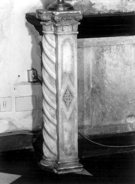 colonnina, coppia - bottega ligure (seconda metà sec. XIX)