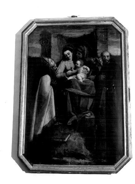 Madonna con Bambino, Sant'Anna, San Nicola di Bari e San Nicola da Tolentino (dipinto, opera isolata) di Cambiaso Luca detto Luchetto (terzo quarto sec. XVI)