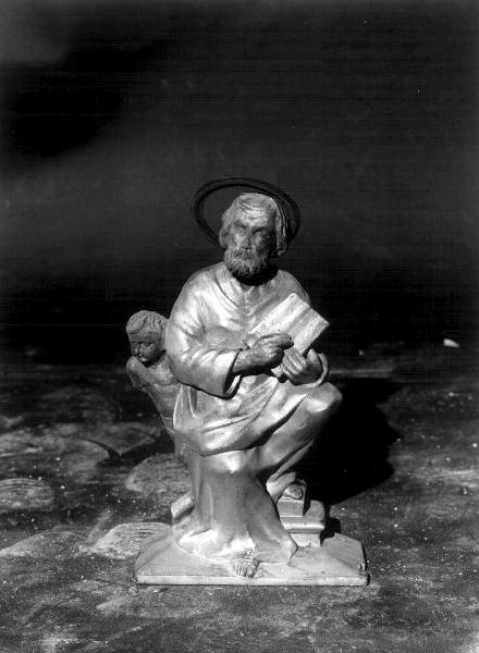 San Matteo e l'angelo (scultura, opera isolata) - bottega genovese (metà sec. XIX)