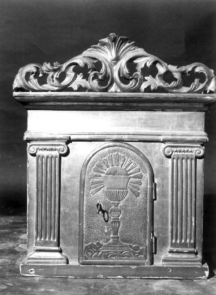 calice eucaristico (tabernacolo, opera isolata) - bottega ligure (fine/inizio secc. XIX/ XX)