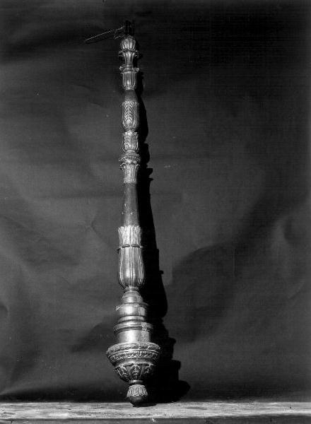 asta di baldacchino processionale, insieme - bottega genovese (seconda metà sec. XIX)