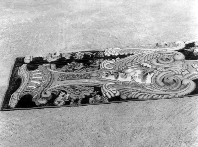 decorazione a ricamo, elemento d'insieme - manifattura ligure (prima metà sec. XVIII)