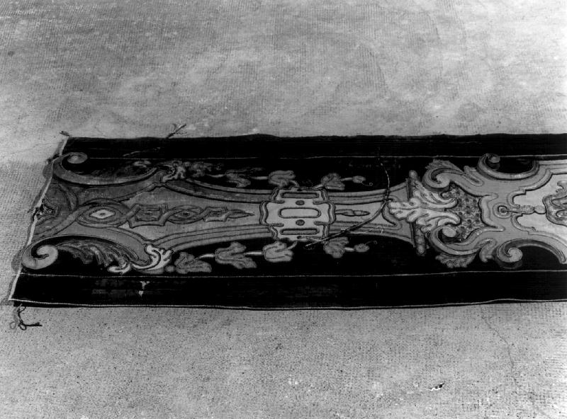 decorazione a ricamo, elemento d'insieme - manifattura ligure (seconda metà sec. XVIII)