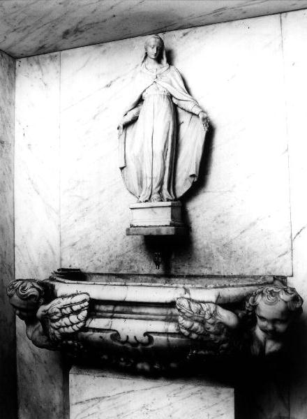 lavabo, elemento d'insieme - bottega ligure (terzo quarto sec. XVI)