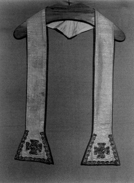 stola, opera isolata - manifattura ligure (secc. XIX/ XX)