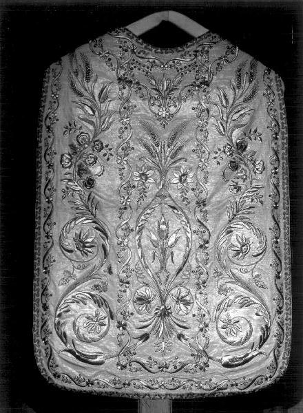 pianeta, coppia - manifattura ligure (sec. XIX)