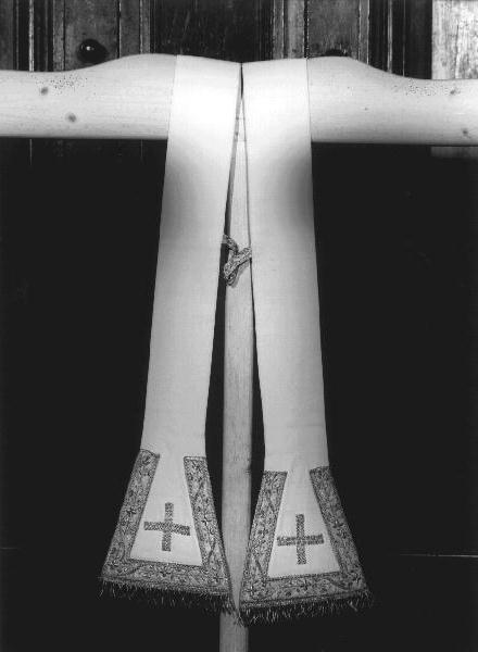 stola, opera isolata - manifattura ligure (fine/inizio secc. XIX/ XX)