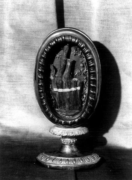 reliquiario a teca, opera isolata - PRODUZIONE GENOVESE (sec. XIX)