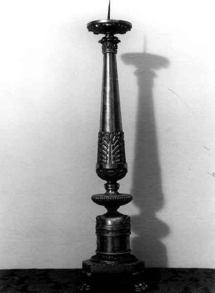 candeliere d'altare, opera isolata - bottega ligure (metà sec. XIX)