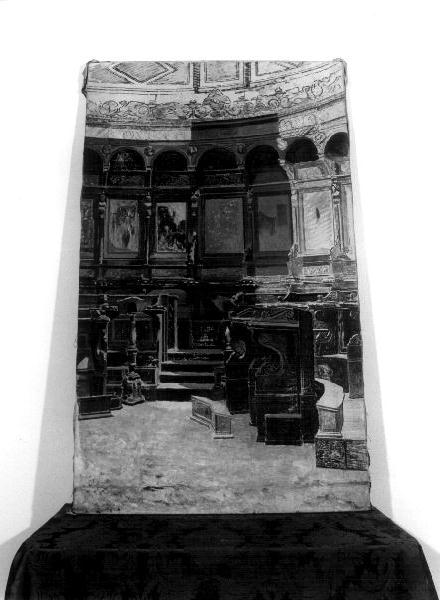 coro della cattedrale di Genova (dipinto, opera isolata) - ambito ligure (terzo quarto sec. XIX)