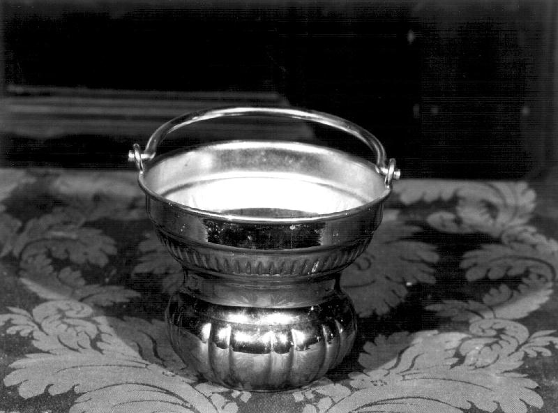 secchiello per l'acqua benedetta, opera isolata - bottega genovese (metà sec. XX)