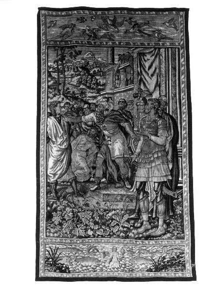 San Paolo (arazzo, elemento d'insieme) - manifattura di Bruxelles (ultimo quarto sec. XVI)