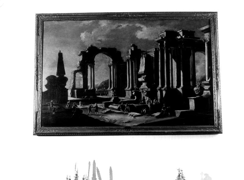 paesaggio con rovine (dipinto, elemento d'insieme) di Coccorante Leonardo (sec. XVIII)