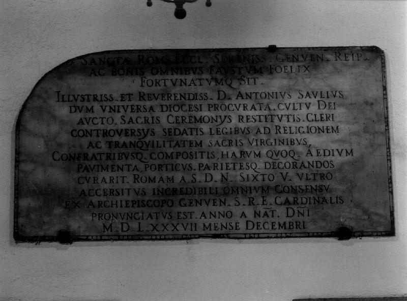 lapide, opera isolata - bottega genovese (sec. XVI)