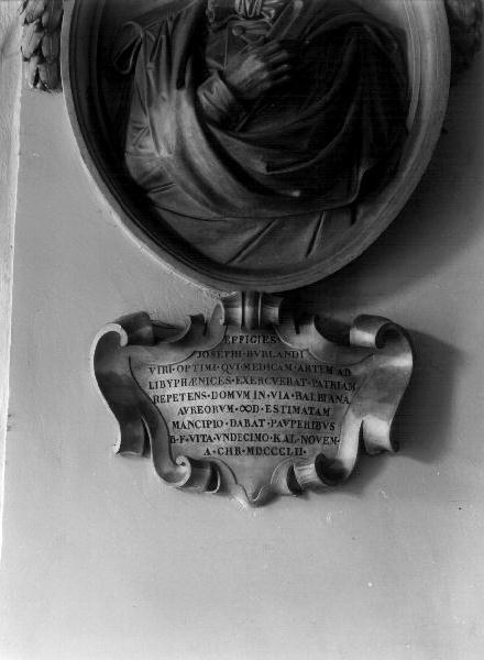 lapide, elemento d'insieme - bottega ligure (sec. XIX)