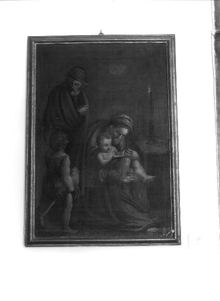 Sacra Famiglia con San Giovanni Battista bambino (dipinto, opera isolata) - ambito ligure (fine/inizio secc. XVI/ XVII)