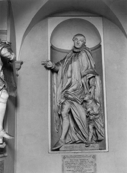 figura maschile (statua, elemento d'insieme) di Barberini Giovanni Battista (terzo quarto sec. XVII)