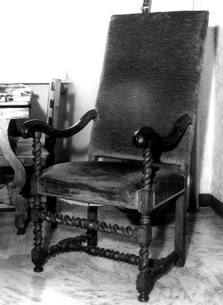 poltrona, opera isolata - PRODUZIONE LIGURE (secc. XVII/ XVIII)