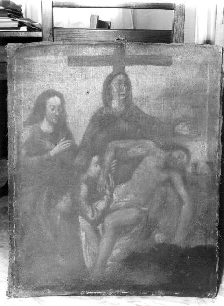 pietà (dipinto, opera isolata) - ambito genovese (primo quarto sec. XVII)