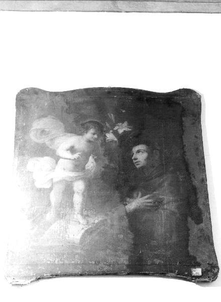 apparizione di Gesù Bambino a Sant'Antonio da Padova (dipinto, opera isolata) di Carlone Giovanni Battista (prima metà sec. XVII)