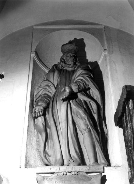 figura maschile (statua, elemento d'insieme) di Larussi F (inizio sec. XVIII)