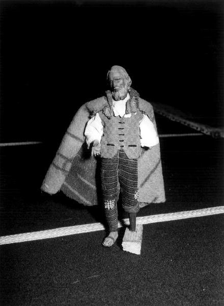 figura maschile (statuetta di presepio, elemento d'insieme) - PRODUZIONE LIGURE (seconda metà sec. XVIII)