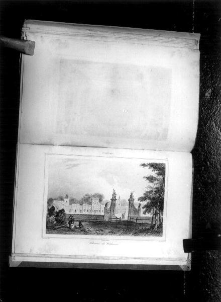 VEDUTA DI UN PALAZZO (stampa, elemento d'insieme) di Arnout Louis Jules (sec. XIX)