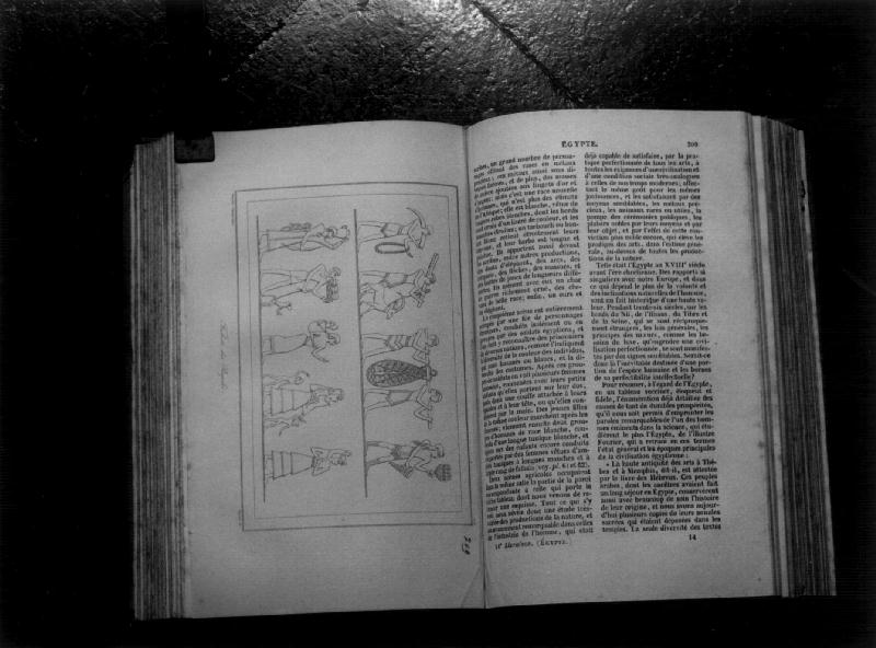 scene di caccia/ immagini di cultura egizia (stampa, elemento d'insieme) di Champollion J, Bigant Jean Baptiste, Lamaitre Clara (sec. XIX)