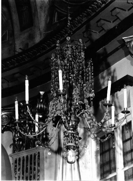 lampadario, elemento d'insieme - produzione italiana (secc. XVIII/ XIX)