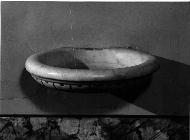 acquasantiera da parete, opera isolata - bottega genovese (sec. XIX)