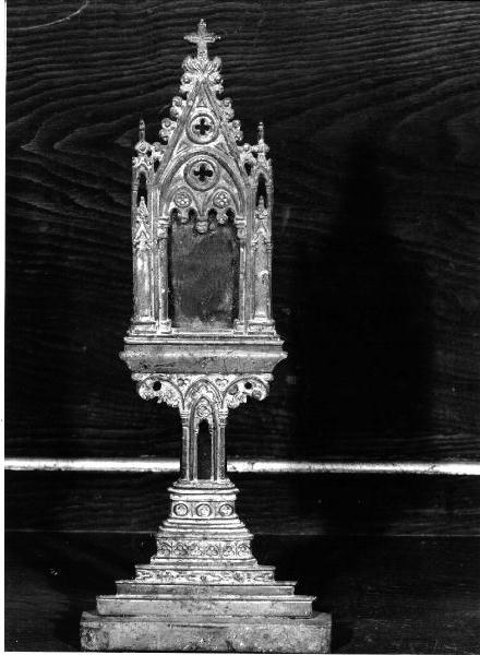 reliquiario architettonico - a chiesa, opera isolata - produzione italiana (secc. XIX/ XX)