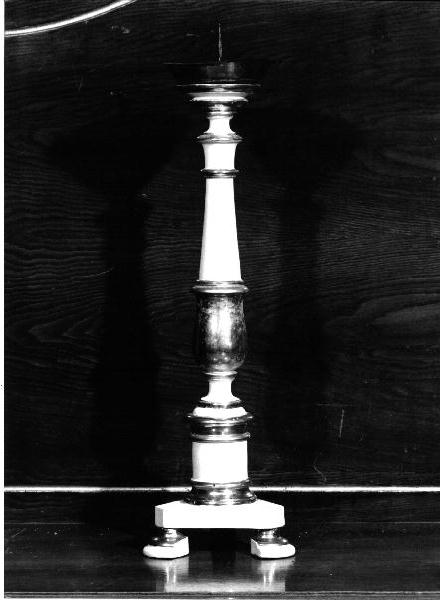 candeliere d'altare, serie - bottega genovese (prima metà sec. XIX)