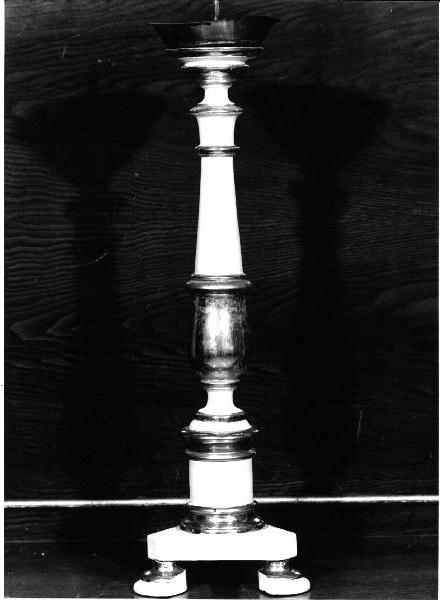 candeliere d'altare, serie - bottega genovese (prima metà sec. XIX)