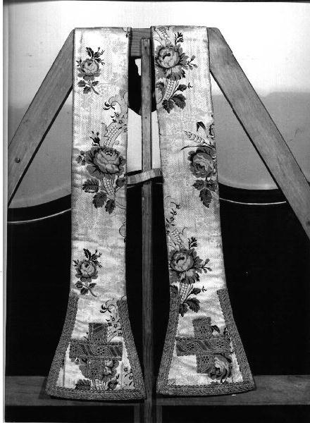 motivi decorativi floreali (stola, opera isolata) - manifattura ligure (seconda metà sec. XIX)