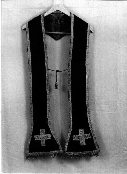 stola, opera isolata - manifattura ligure (secc. XIX/ XX)