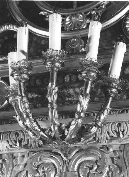 candeliere, elemento d'insieme - bottega italiana (seconda metà sec. XIX)