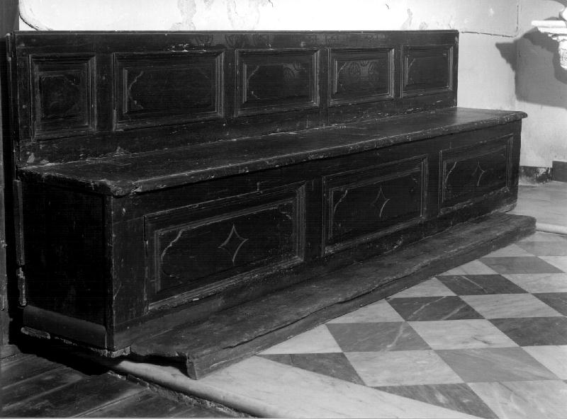 MOTIVI DECORATIVI GEOMETRICI (cassapanca, opera isolata) - bottega ligure (sec. XVII)