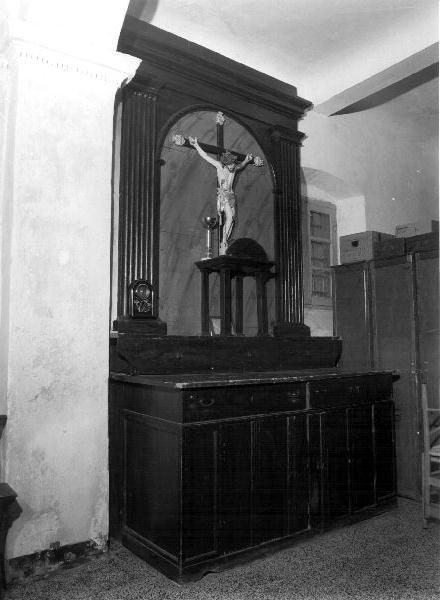 MOTIVO DECORATIVO (mobile da sacrestia con alzata, opera isolata) - bottega ligure (primo quarto sec. XX)